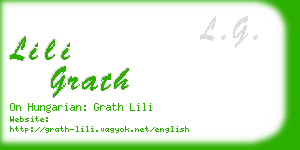 lili grath business card